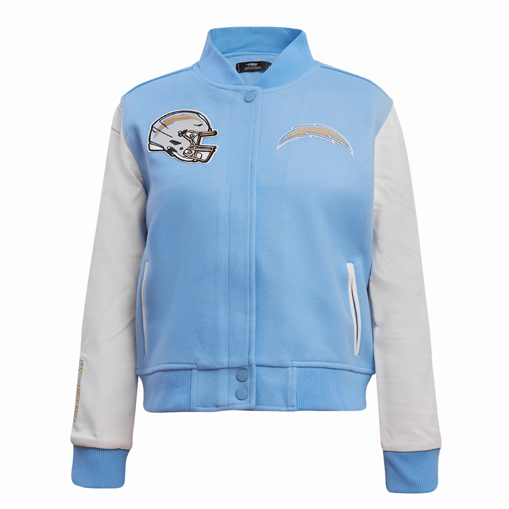 NFL LOS ANGELES CHARGERS CLASSIC WOMEN'S WOOL VARSITY JACKET (UNIVERSITY BLUE/WHITE)