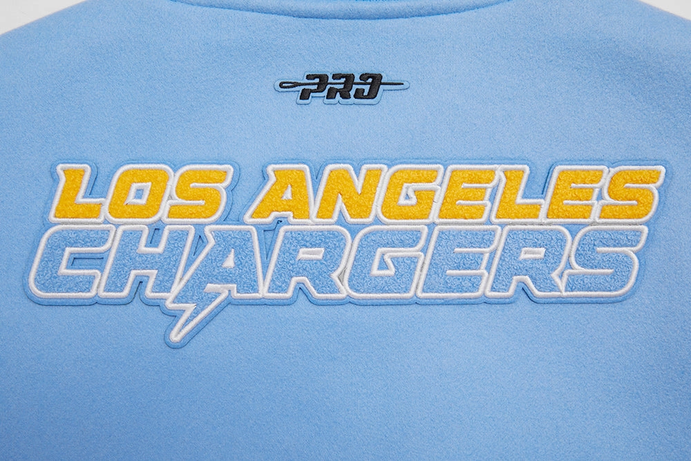 NFL LOS ANGELES CHARGERS CLASSIC WOMEN'S WOOL VARSITY JACKET (UNIVERSITY BLUE/WHITE)