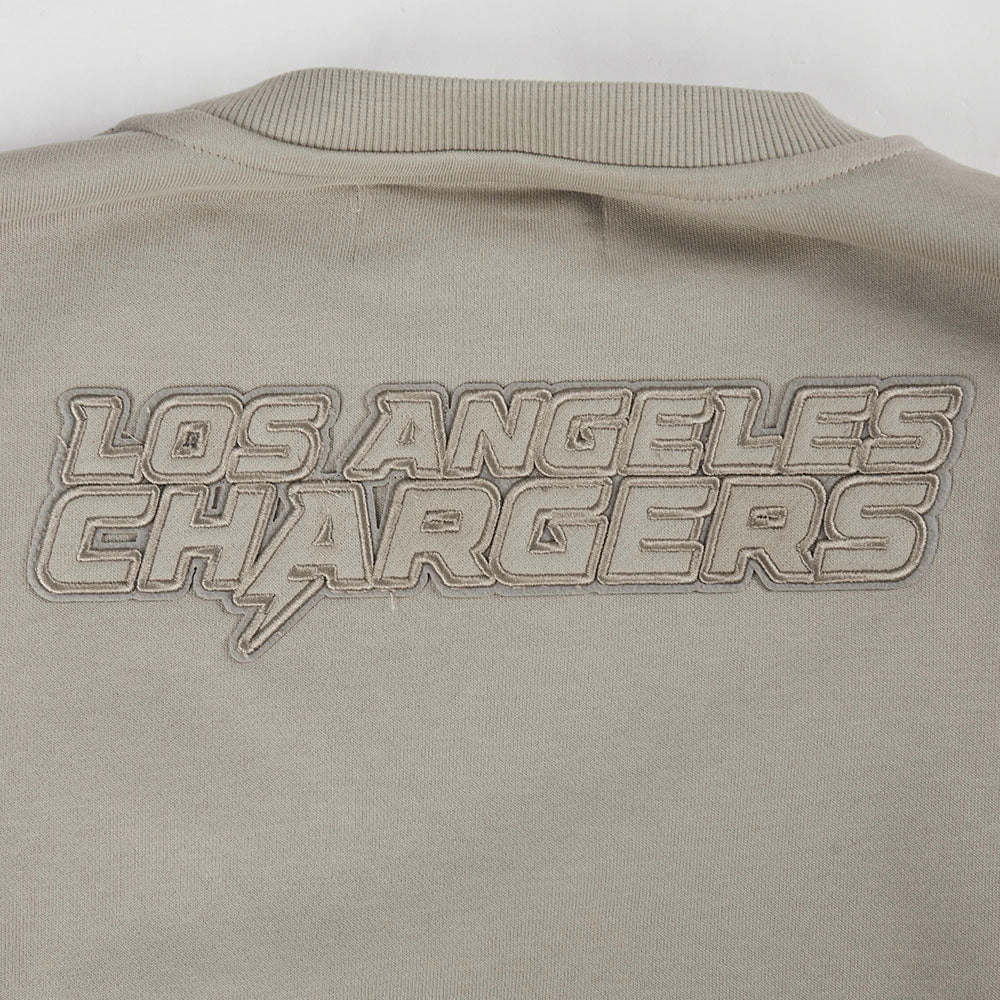 NFL LOS ANGELES CHARGERS NEUTRAL WOMEN'S FLEECE CREWNECK (TAUPE)