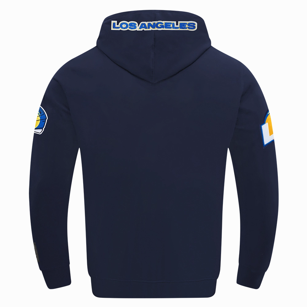 NFL LOS ANGELES RAMS CLASSIC MEN'S CHENILLE DK PO HOODIE (MIDNIGHT NAVY)