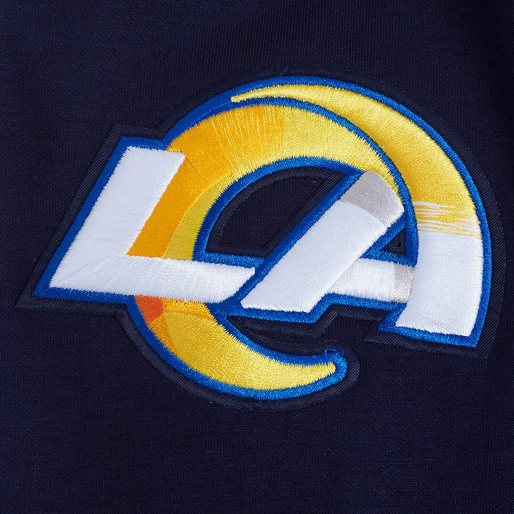 NFL LOS ANGELES RAMS CLASSIC MEN'S CHENILLE DK PO HOODIE (MIDNIGHT NAVY)