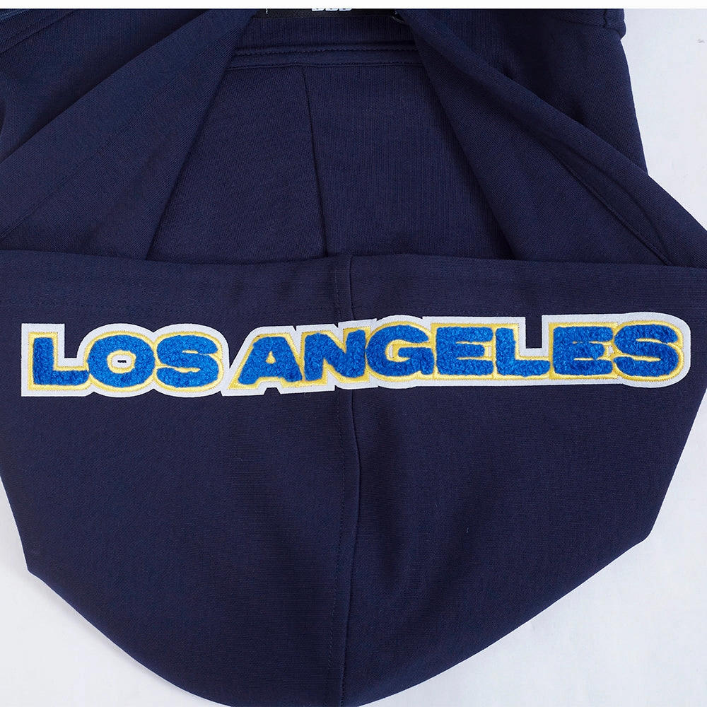 NFL LOS ANGELES RAMS CLASSIC MEN'S CHENILLE DK PO HOODIE (MIDNIGHT NAVY)