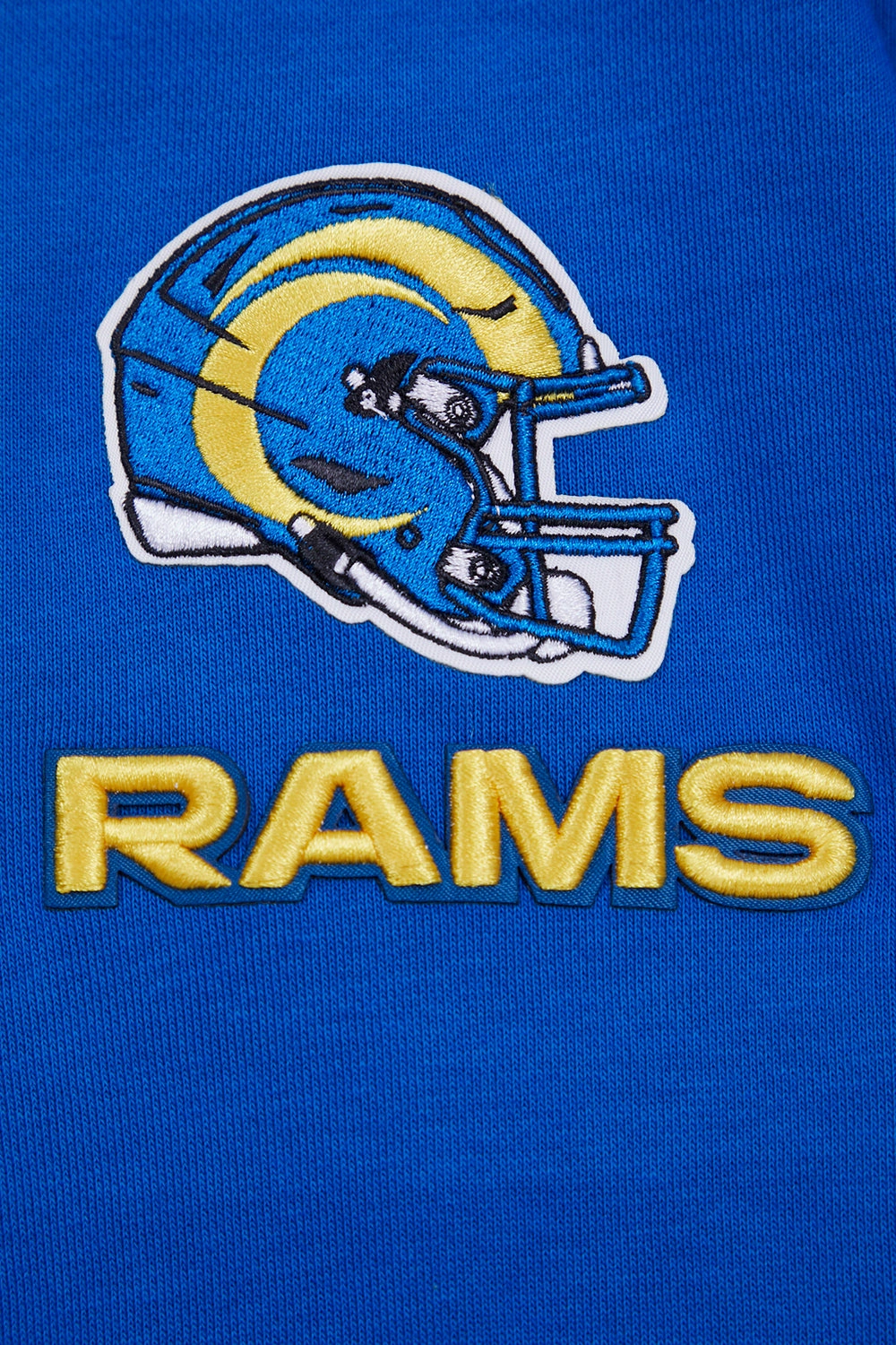 NFL LOS ANGELES RAMS CLASSIC WOMEN'S CROPPED PULLOVER HOODIE (ROYAL BLUE)