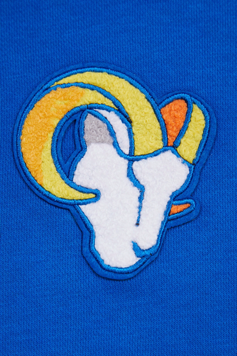 NFL LOS ANGELES RAMS CLASSIC WOMEN'S CROPPED PULLOVER HOODIE (ROYAL BLUE)