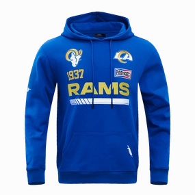 NFL LOS ANGELES RAMS FAST LANE FLC PO HOODIE (ROYAL BLUE)