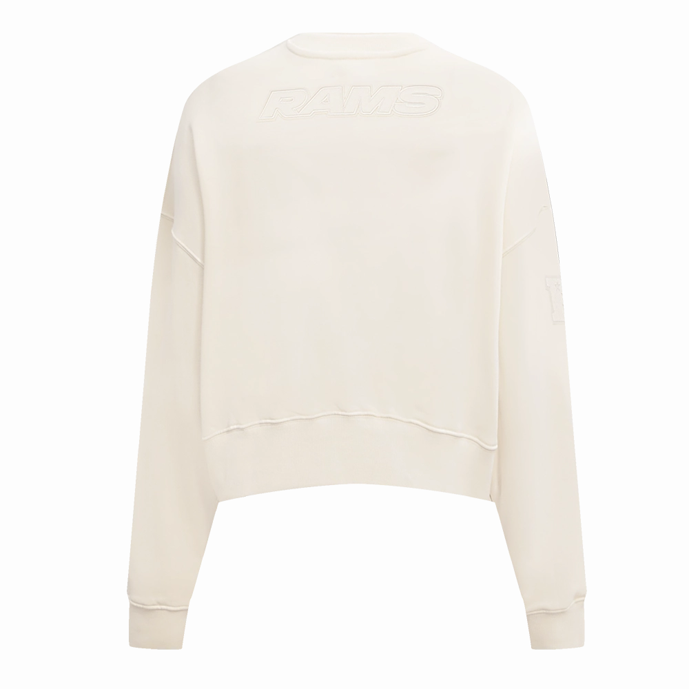 NFL LOS ANGELES RAMS NEUTRAL WOMEN'S FLEECE CREWNECK (EGGSHELL)