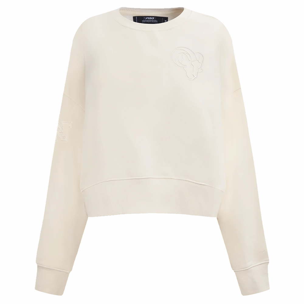 NFL LOS ANGELES RAMS NEUTRAL WOMEN'S FLEECE CREWNECK (EGGSHELL)