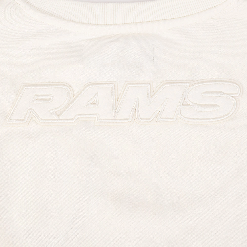 NFL LOS ANGELES RAMS NEUTRAL WOMEN'S FLEECE CREWNECK (EGGSHELL)