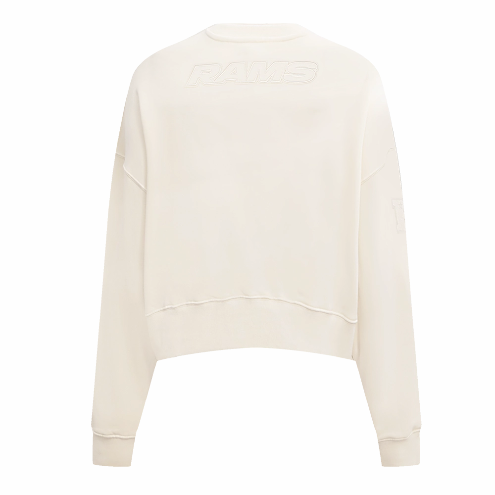 NFL LOS ANGELES RAMS NEUTRAL WOMEN'S FLEECE CREWNECK (EGGSHELL)
