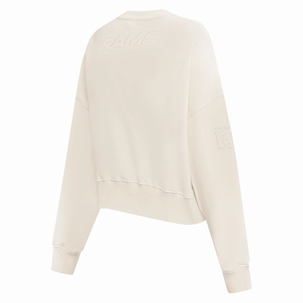 NFL LOS ANGELES RAMS NEUTRAL WOMEN'S FLEECE CREWNECK (EGGSHELL)