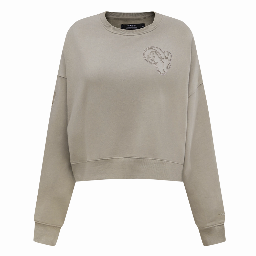 NFL LOS ANGELES RAMS NEUTRAL WOMEN'S FLEECE CREWNECK (TAUPE)