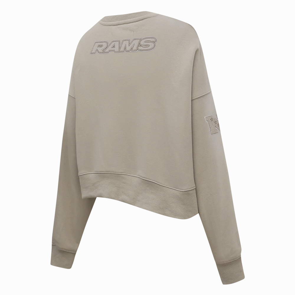 NFL LOS ANGELES RAMS NEUTRAL WOMEN'S FLEECE CREWNECK (TAUPE)