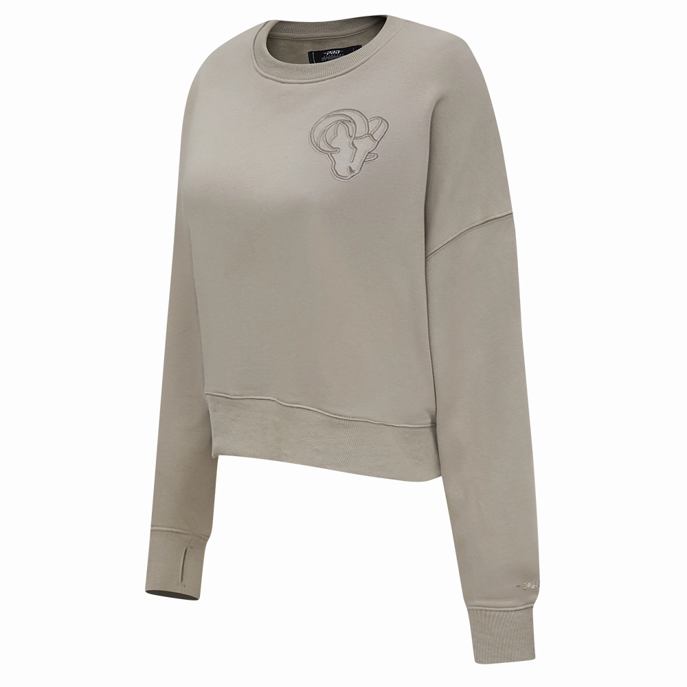 NFL LOS ANGELES RAMS NEUTRAL WOMEN'S FLEECE CREWNECK (TAUPE)