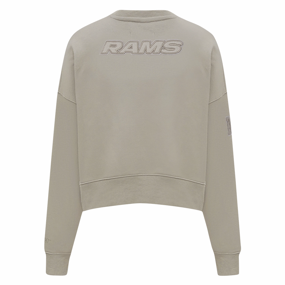 NFL LOS ANGELES RAMS NEUTRAL WOMEN'S FLEECE CREWNECK (TAUPE)
