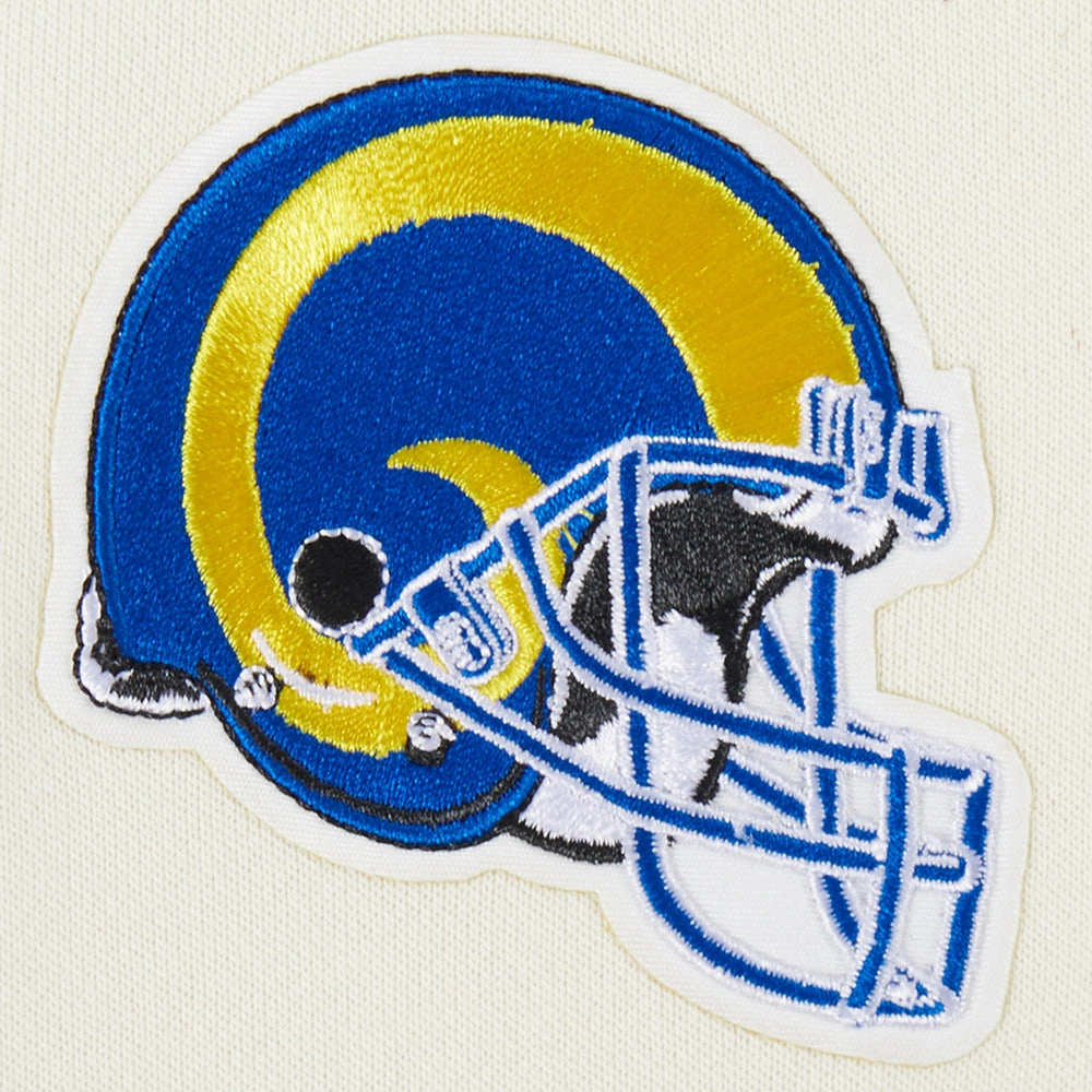 NFL LOS ANGELES RAMS RETRO CLASSIC WOMEN'S CREWNECK (EGGSHELL/ROYAL BLUE)