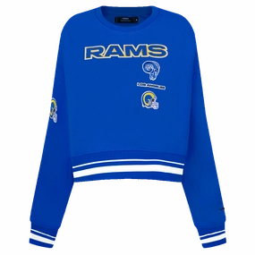 NFL LOS ANGELES RAMS RETRO CLASSIC WOMEN'S CREWNECK (ROYAL BLUE)