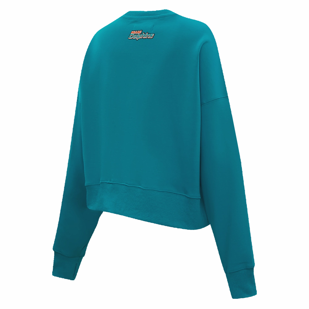 NFL MIAMI DOLPHINS CLASSIC WOMEN'S CREWNECK (TEAL)