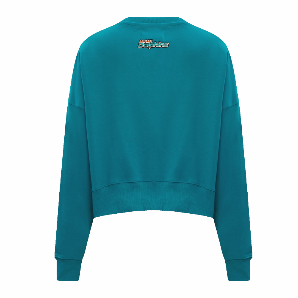 NFL MIAMI DOLPHINS CLASSIC WOMEN'S CREWNECK (TEAL)