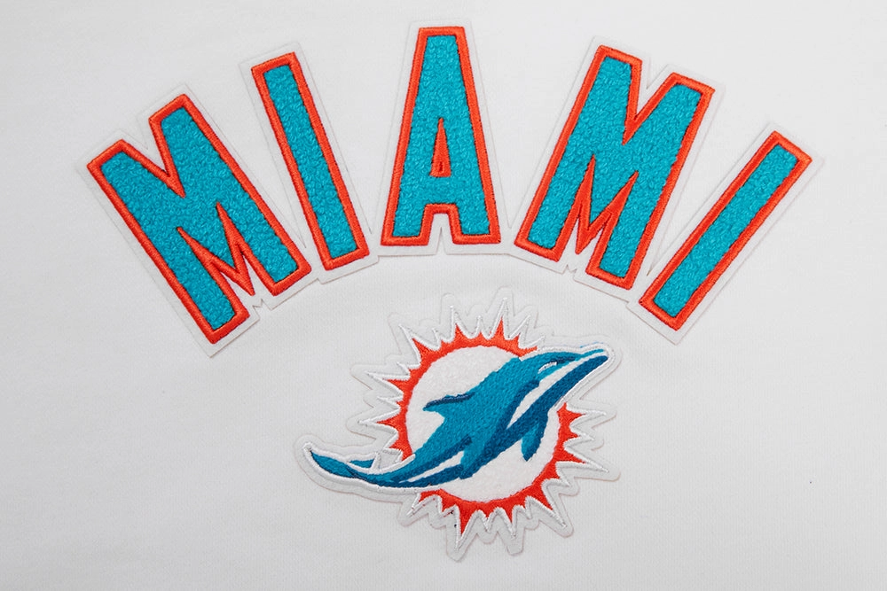 NFL MIAMI DOLPHINS CLASSIC WOMEN'S CREWNECK (WHITE)