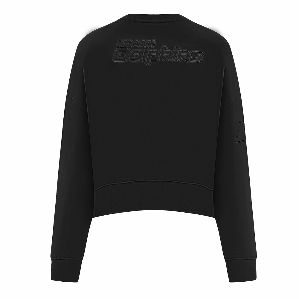 NFL MIAMI DOLPHINS NEUTRAL WOMEN'S CREWNECK (BLACK)