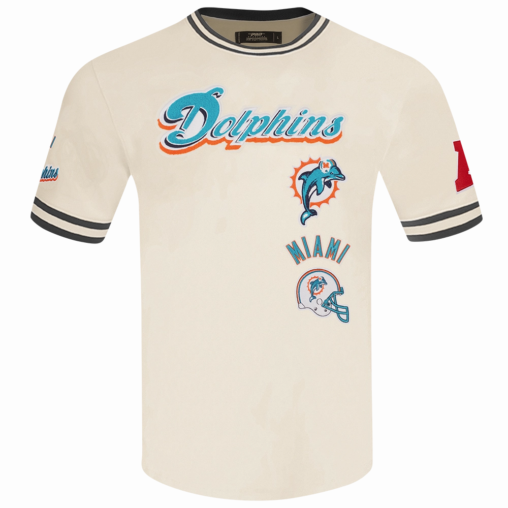 NFL MIAMI DOLPHINS RETRO CLASSIC MEN'S TEE (EGGSHELL/ BLACK)