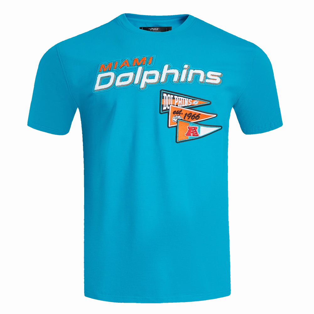 NFL MIAMI DOLPHINS TEAM PENNANTS MEN'S WORDMARK SJ TEE (TEAL)