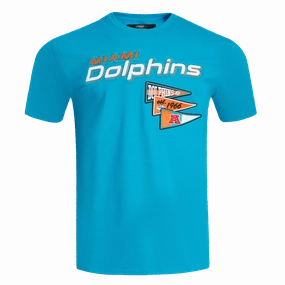 NFL MIAMI DOLPHINS TEAM PENNANTS MEN'S WORDMARK SJ TEE (TEAL)