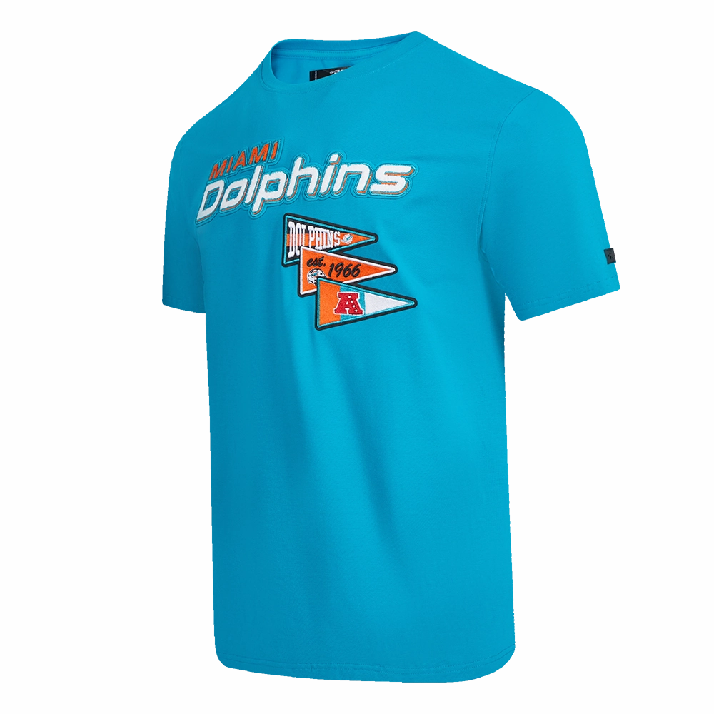 NFL MIAMI DOLPHINS TEAM PENNANTS MEN'S WORDMARK SJ TEE (TEAL)