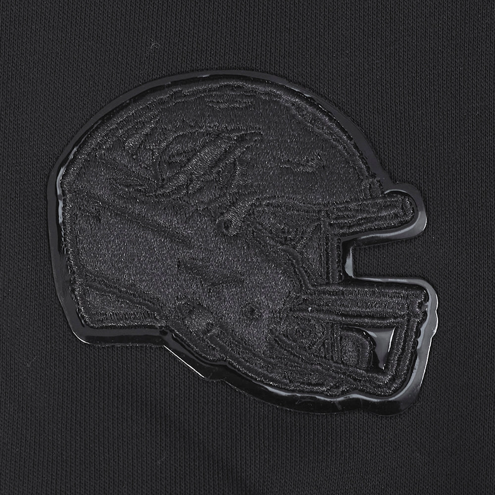 NFL MIAMI DOLPHINS TRIPLE BLACK WOMEN'S FLEECE PULLOVER HOODIE (TRIPLE BLACK)