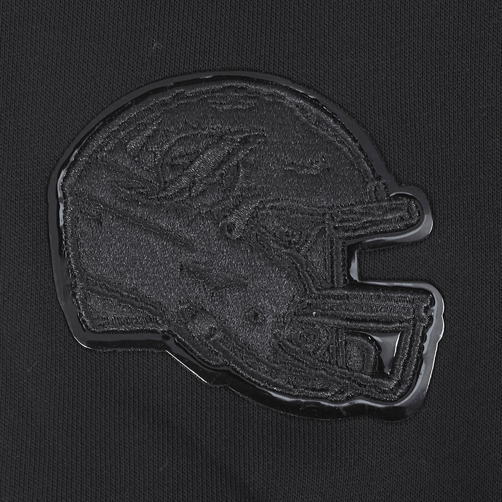 NFL MIAMI DOLPHINS TRIPLE BLACK WOMEN'S FLEECE PULLOVER HOODIE (TRIPLE BLACK)