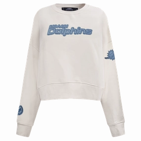 NFL MIAMI DOLPHINS VARSITY BLUES WOMEN'S CREWNECK (LINEN)