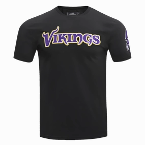 NFL MINNESOTA VIKINGS CLASSIC CHENILLE MEN'S   TEE (BLACK)