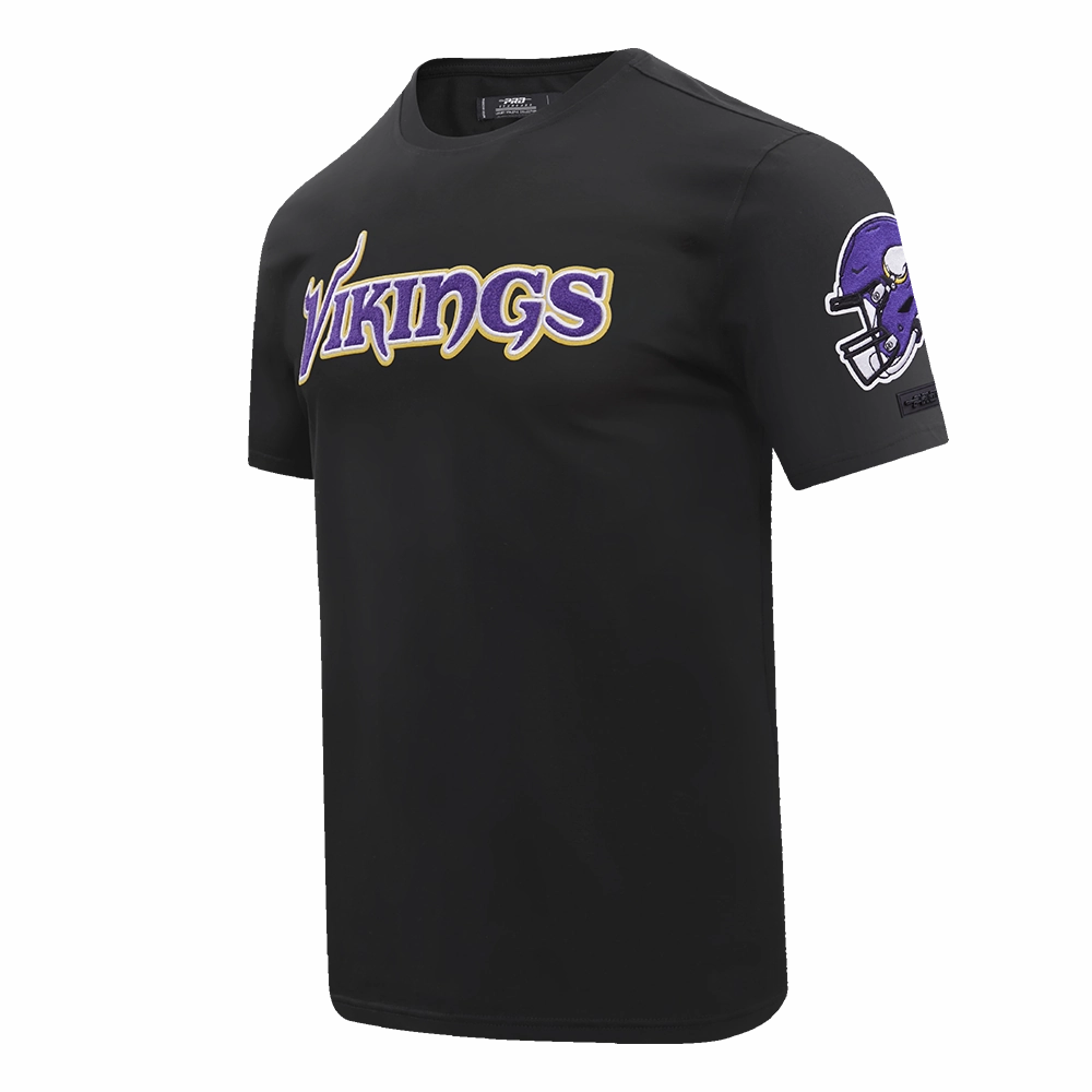NFL MINNESOTA VIKINGS CLASSIC CHENILLE MEN'S   TEE (BLACK)