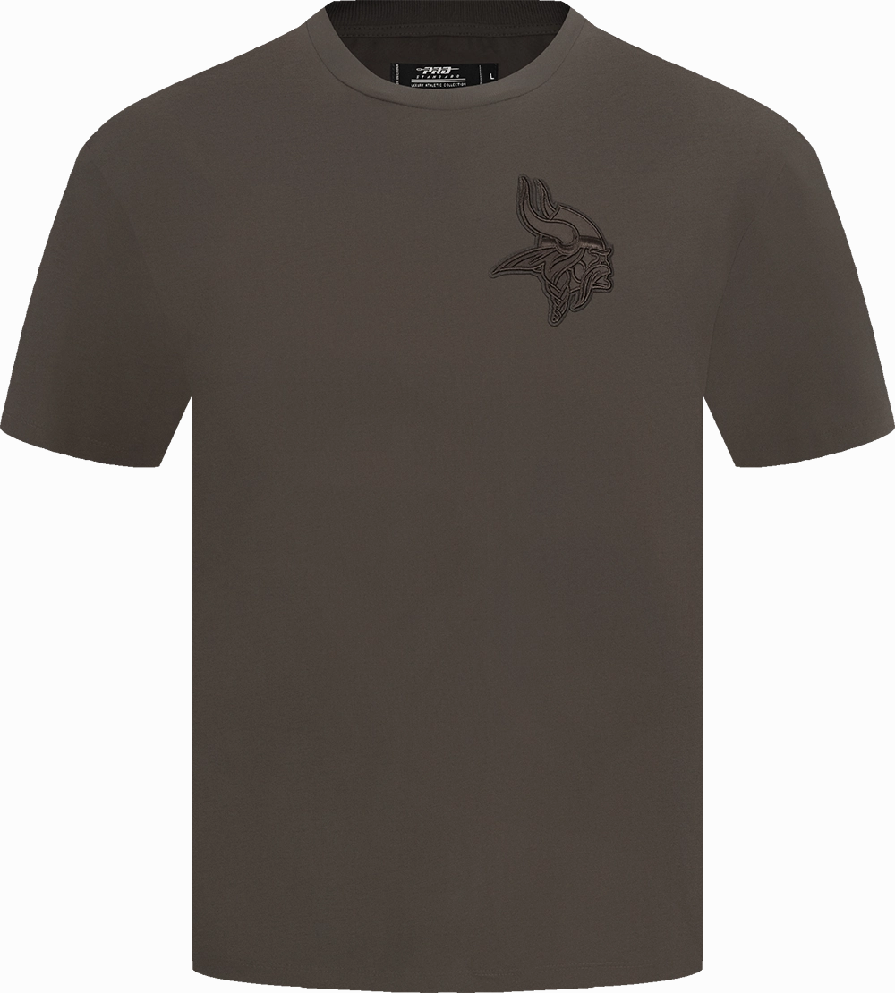 NFL MINNESOTA VIKINGS NEUTRAL MEN'S DROP SHOULDER TEE (DARK TAUPE)