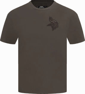 NFL MINNESOTA VIKINGS NEUTRAL MEN'S DROP SHOULDER TEE (DARK TAUPE)