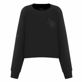 NFL MINNESOTA VIKINGS NEUTRAL WOMEN'S CREWNECK (BLACK)