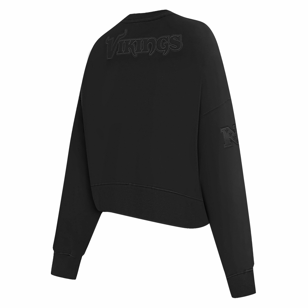 NFL MINNESOTA VIKINGS NEUTRAL WOMEN'S CREWNECK (BLACK)