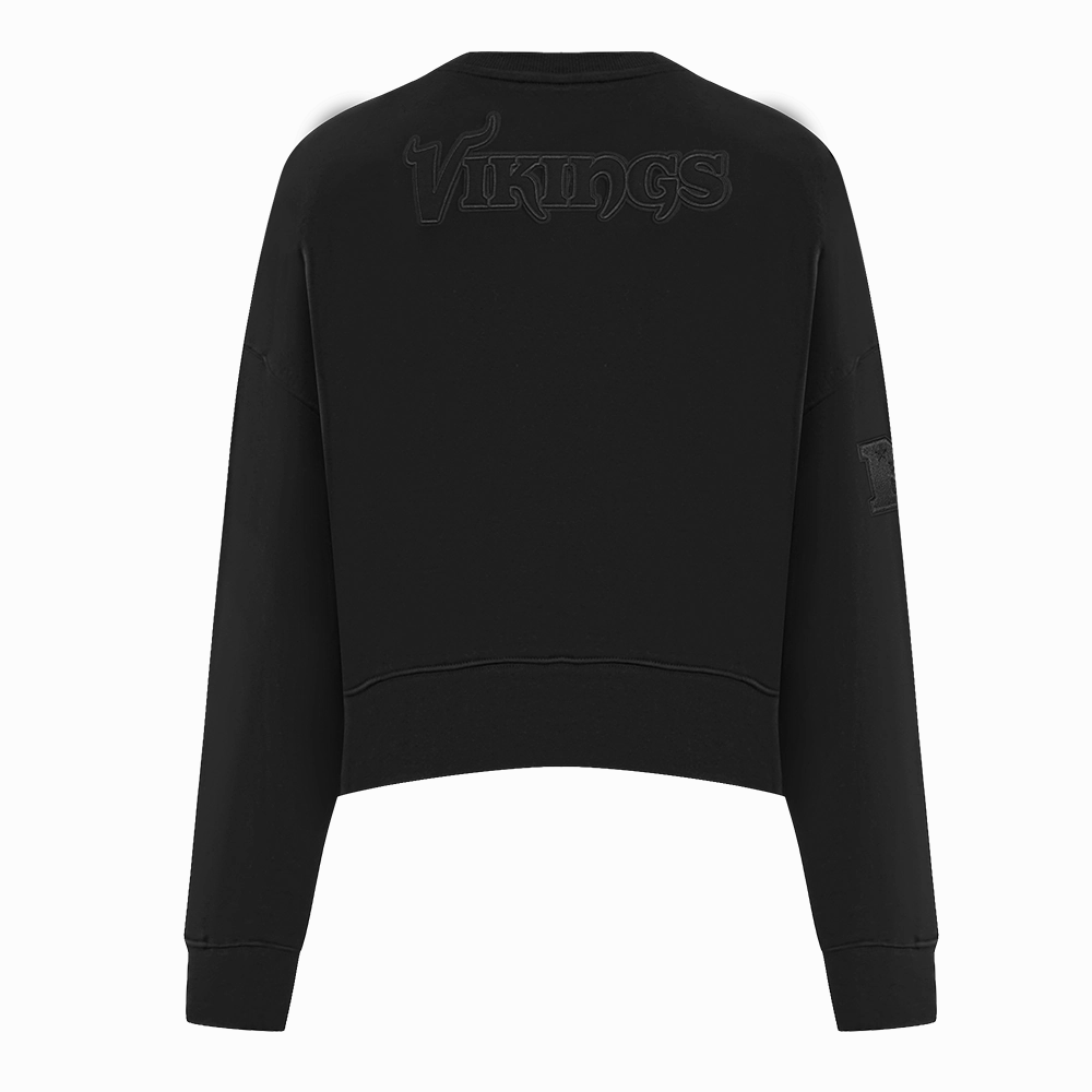 NFL MINNESOTA VIKINGS NEUTRAL WOMEN'S CREWNECK (BLACK)
