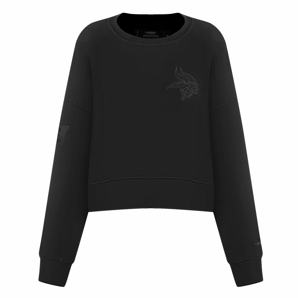 NFL MINNESOTA VIKINGS NEUTRAL WOMEN'S CREWNECK (BLACK)