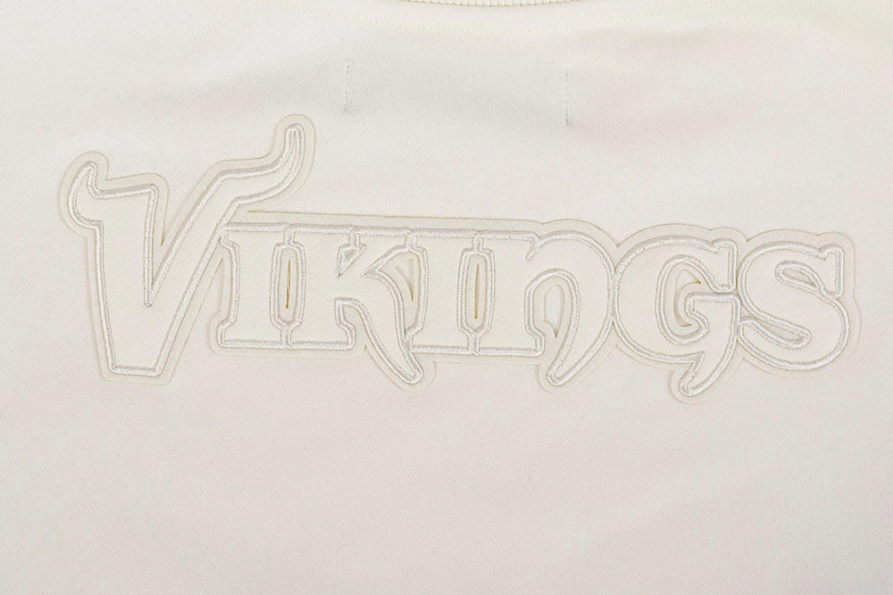 NFL MINNESOTA VIKINGS NEUTRAL WOMEN'S CREWNECK (EGGSHELL)
