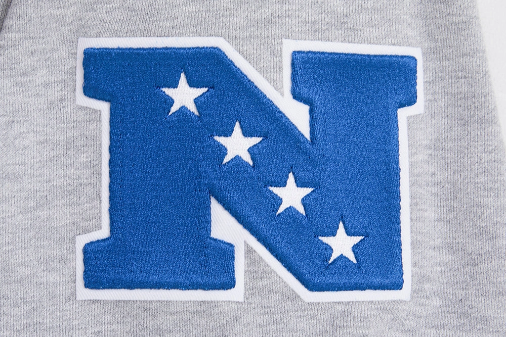 NFL NEW ORLEANS SAINTS CREST EMBLEM MEN'S RIB CREWNECK (HEATHER GRAY/BLACK)