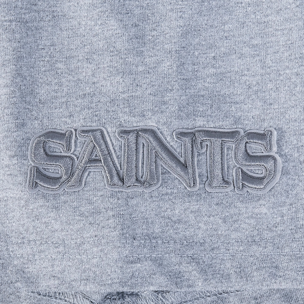 NFL NEW ORLEANS SAINTS NEUTRAL MEN'S COTTON JERSEY DROP SHOULDER TEE (DARK HEATHER GRAY)