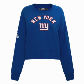 NFL NEW YORK GIANTS CLASSIC WOMEN'S CREWNECK (DODGER BLUE)