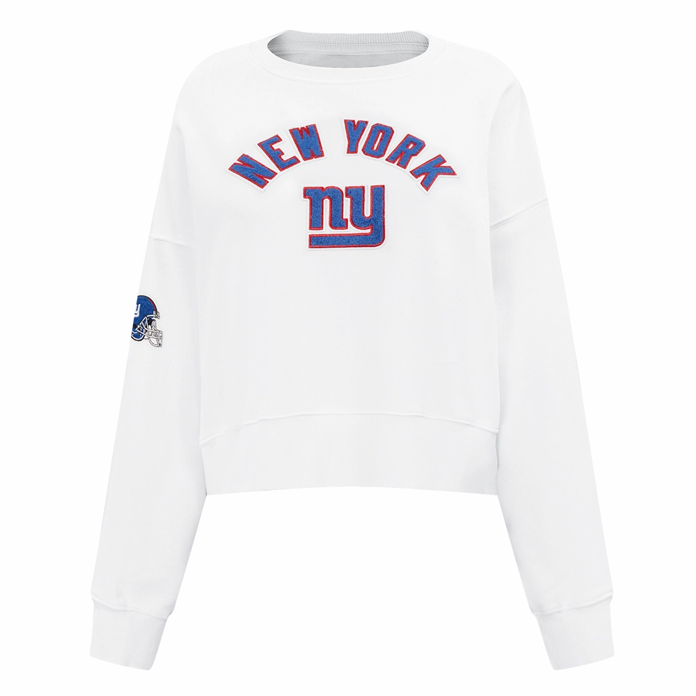 NFL NEW YORK GIANTS CLASSIC WOMEN'S CREWNECK (WHITE)