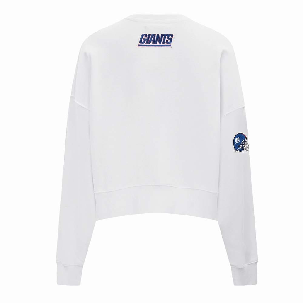 NFL NEW YORK GIANTS CLASSIC WOMEN'S CREWNECK (WHITE)