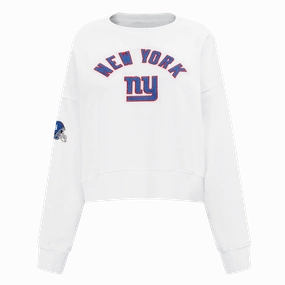 NFL NEW YORK GIANTS CLASSIC WOMEN'S CREWNECK (WHITE)