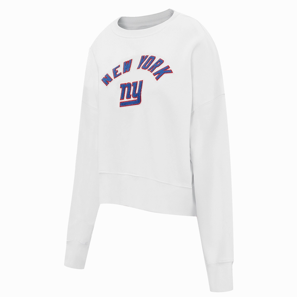 NFL NEW YORK GIANTS CLASSIC WOMEN'S CREWNECK (WHITE)
