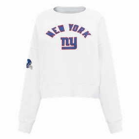 NFL NEW YORK GIANTS CLASSIC WOMEN'S CREWNECK (WHITE)