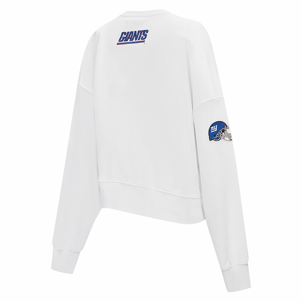 NFL NEW YORK GIANTS CLASSIC WOMEN'S CREWNECK (WHITE)