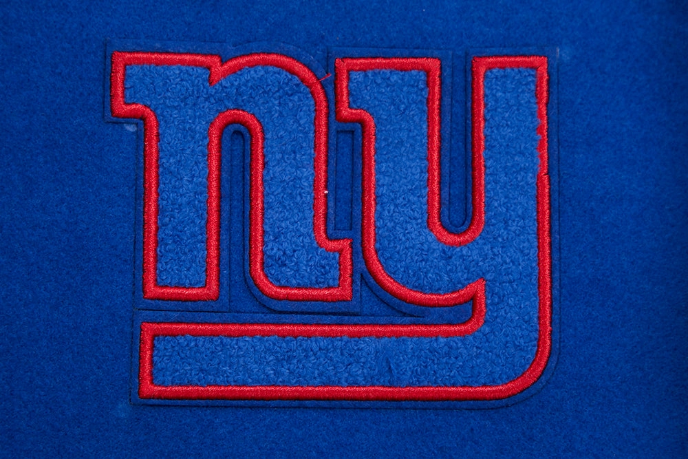 NFL NEW YORK GIANTS CLASSIC WOMEN'S WOOL VARSITY JACKET (DODGER BLUE/WHITE)